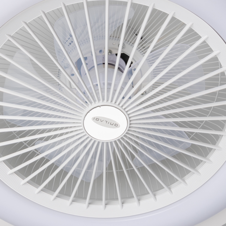 Brilagi - Luminária LED Regulável com Ventilador RONDA LED/48W/230V 3000-6000K branco + comando à distância