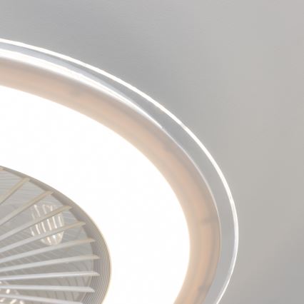 Brilagi - Luminária LED Regulável com Ventilador RONDA LED/48W/230V 3000-6000K branco + comando à distância
