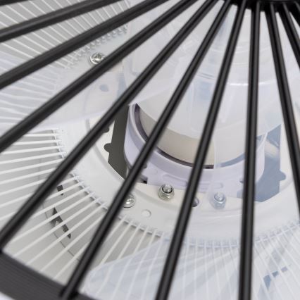 Brilagi - Luminária LED Regulável com Ventilador RONDA LED/48W/230V 3000-6000K preta + comando à distância
