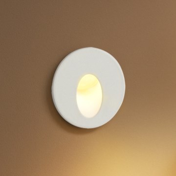 Brilagi - Luminária LED embutida para exterior STAIRDOT LED/2W/230V branca IP65 redonda