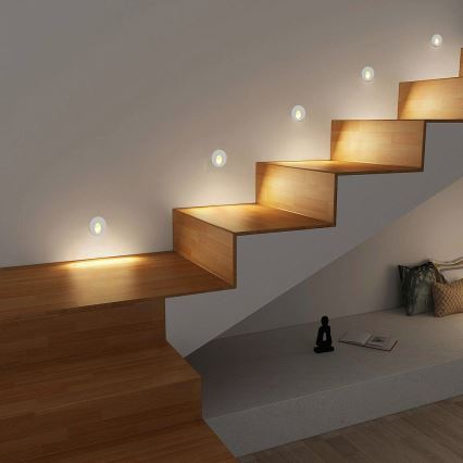 Brilagi - Luminária LED embutida para exterior STAIRDOT LED/2W/230V branca IP65 redonda