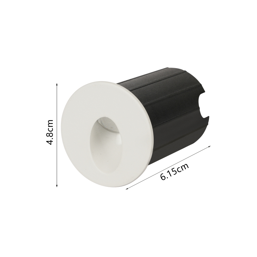Brilagi - Luminária LED embutida para exterior STAIRDOT LED/2W/230V branca IP65 redonda
