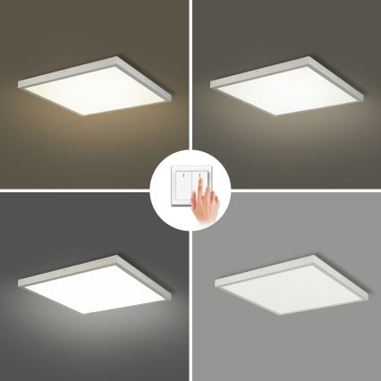 Brilagi - LED Candeeiro de tecto para casa de banho FRAME LED/50W/230V 3000/4000/6000K 60x60 cm IP44 prateado