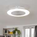 Brilagi - Luminária LED Regulável com Ventilador AURA LED/38W/230V 3000-6000K branco + comando à distância