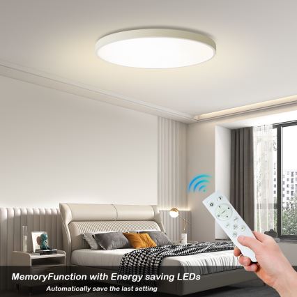 Brilagi - Luminária de teto dimerizável POOL SMART LED/100W/230V 3000–6000K diâmetro 80 cm Wi-Fi Tuya branca + controlo remoto