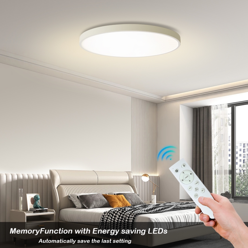 Brilagi - Luminária de teto dimerizável POOL SMART LED/100W/230V 3000–6000K diâmetro 80 cm Wi-Fi Tuya branca + controlo remoto