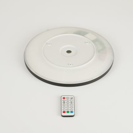 Brilagi - Luminária de teto LED RGBW dimmerizável ULTRA SLIM LED/18W/230V 2700-6500K diâmetro 30 cm preta + controlo remoto