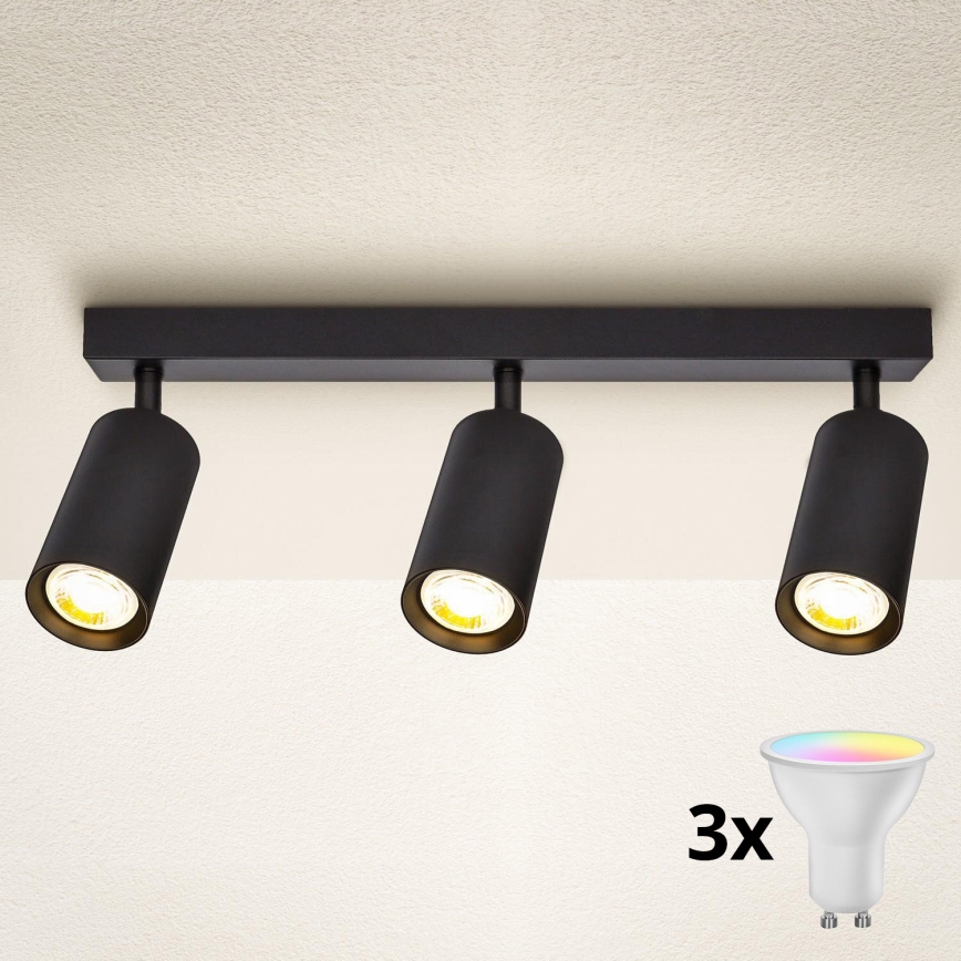 Brilagi - Luminária spot LED RGBW dimerizável SELE 3xGU10/6,5W/230V 2700-6500K preta