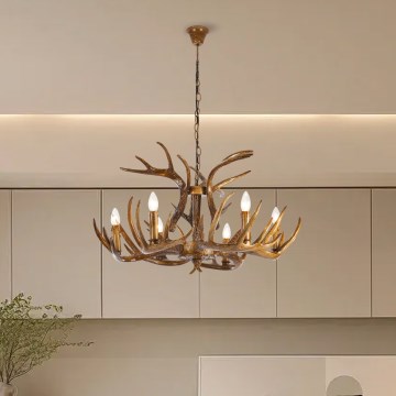 Brilagi - Lustre com corrente DEER 6xE14/10W/230V diâmetro 80 cm