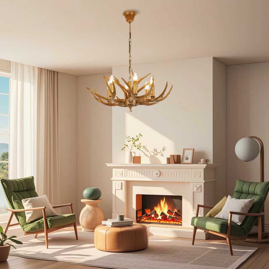Brilagi - Lustre com corrente DEER 6xE14/10W/230V Ø 70 cm