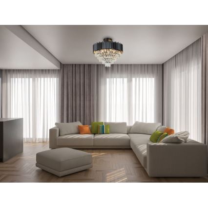 Brilagi - Lustre de tecto de montagem superficial CARLOS 9xE14/40W/230V Ø 60 cm