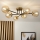 Brilagi - Lustre de tecto de montagem superficial MALIVA 6xE14/15W/230V dourado
