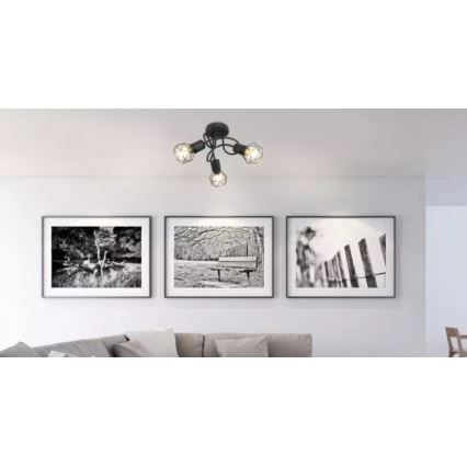 Brilagi - Lustre de tecto de superfície CAGE 3xE14/40W/230V