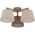 Brilagi - Lustre de tecto montado à superfície LATTE SABIA 3xE27/60W/230V pinho/mix
