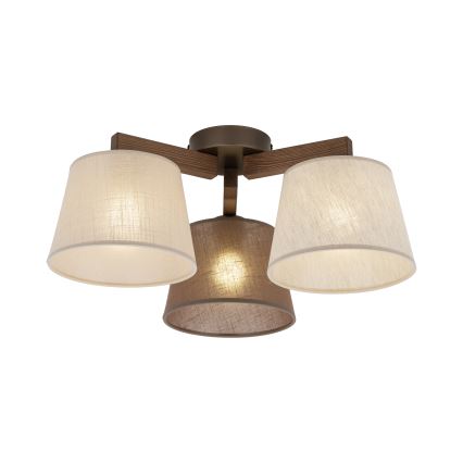 Brilagi - Lustre de tecto sobreposto LATTE 3xE27/60W/230V pinho/mix