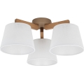 Brilagi - Lustre de teto sobreposto LATTE SABIA 3xE27/60W/230V pinho/branco