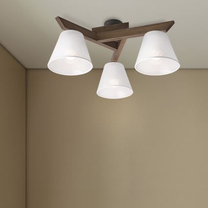 Brilagi - LED Plafon ANTHONY 3xE14/40W/230V carvalho nogueira/branco