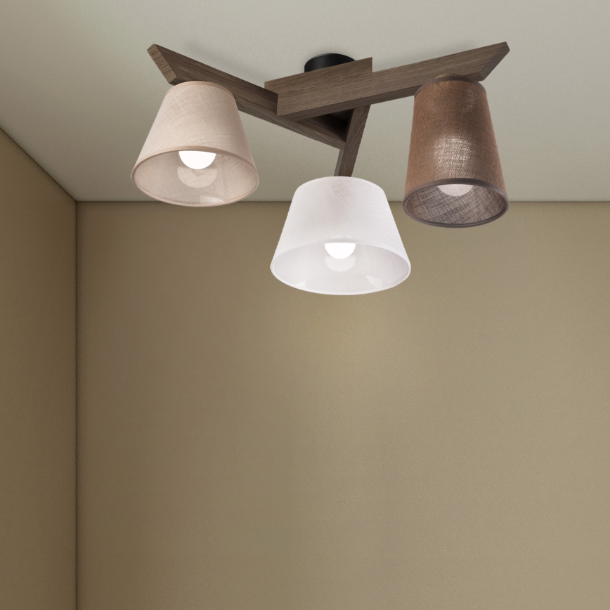 Brilagi - LED Plafonier ANTHONY 3xE14/40W/230V carvalho nogueira