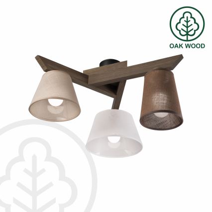 Brilagi - LED Plafonier ANTHONY 3xE14/40W/230V carvalho nogueira