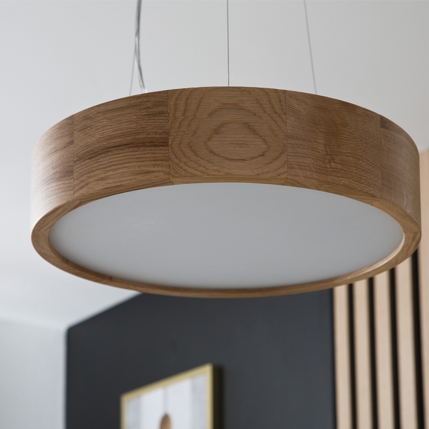 Brilagi - Lustre LED suspenso Carvalho 2xE27/60W/230V carvalho diâmetro 37 cm