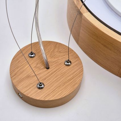 Brilagi - Lustre LED suspenso Carvalho 2xE27/60W/230V carvalho diâmetro 37 cm
