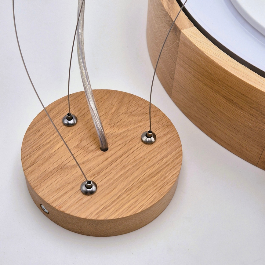 Brilagi - Lustre LED suspenso Carvalho 2xE27/60W/230V carvalho diâmetro 37 cm