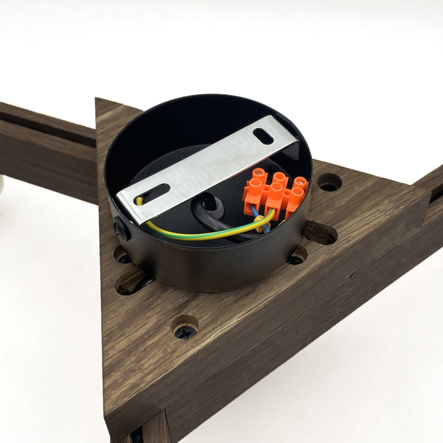 Brilagi - LED Lustre de teto sobreposto ANTHONY 3xE14/40W/230V carvalho nogueira/bege