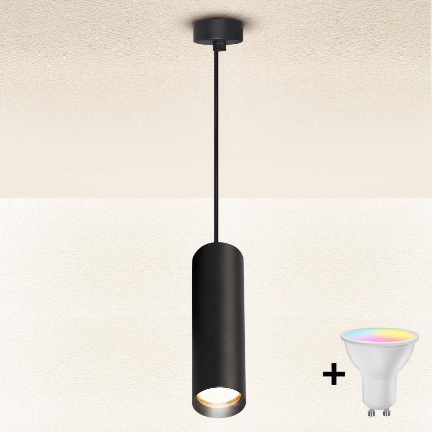 Brilagi - Lustre LED RGBW dimerizável suspenso por cabo SELE 1xGU10/6,5W/230V 2700-6500K preto