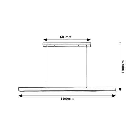 Brilagi - Lustre LED suspenso por cabo AXIS LED/30W/230V preto
