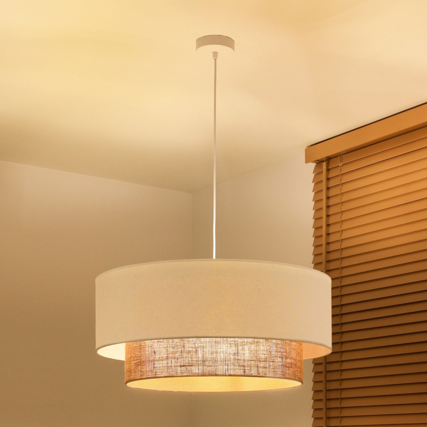 Brilagi - Lustre LED suspenso por cabo, Estilo Boho, 3x E27, 15 W, 230 V, Ø 60 cm