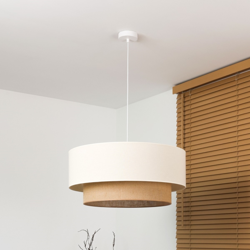 Brilagi - Lustre LED suspenso por cabo, Estilo Boho, 3x E27, 15 W, 230 V, Ø 60 cm