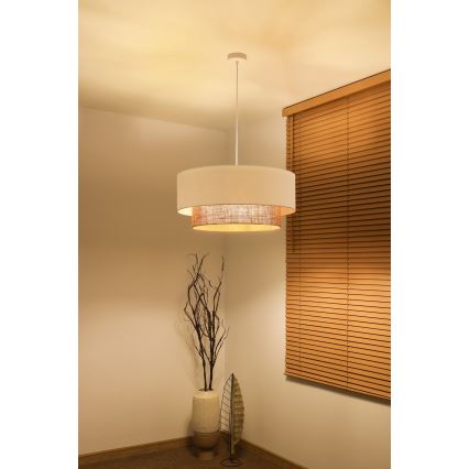 Brilagi - Lustre LED suspenso por cabo, Estilo Boho, 3x E27, 15 W, 230 V, Ø 60 cm