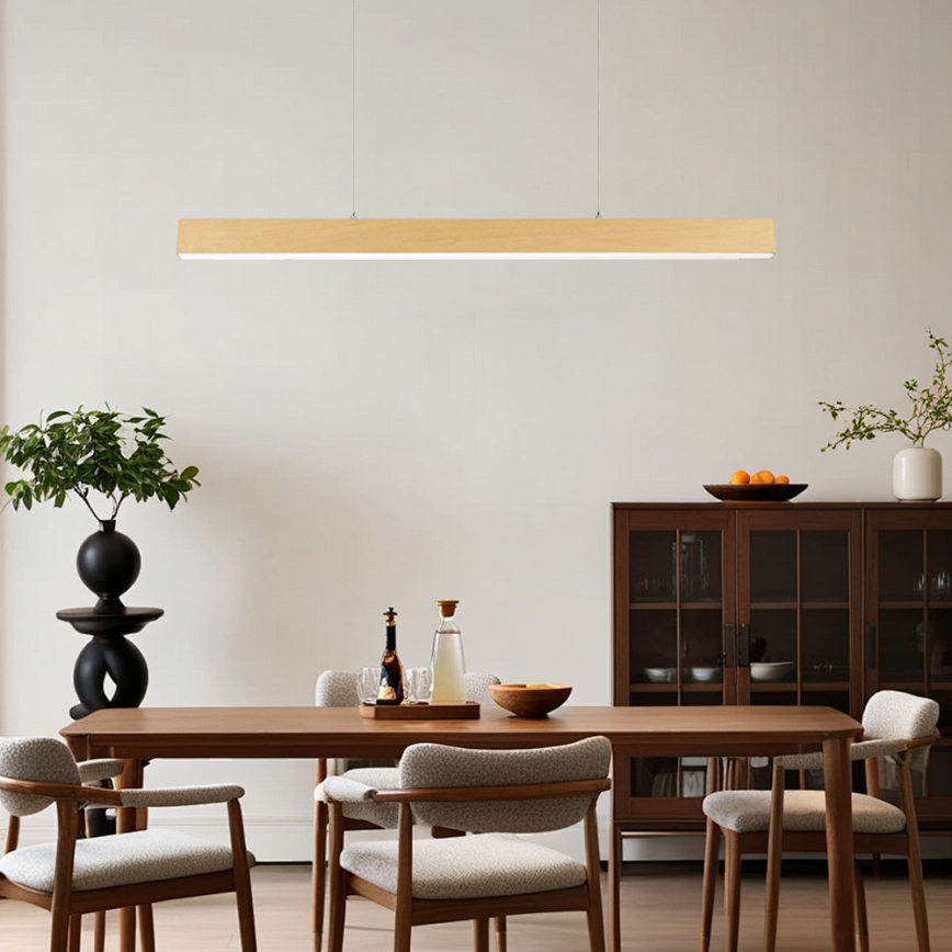 Brilagi - Lustre LED suspenso por cabo SLEEKLINE LED/40W/230V 3000/4500/6000K acabamento em carvalho
