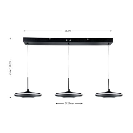 Brilagi - Lustre LED suspenso por cabo VERANO 3xLED/15W/230V