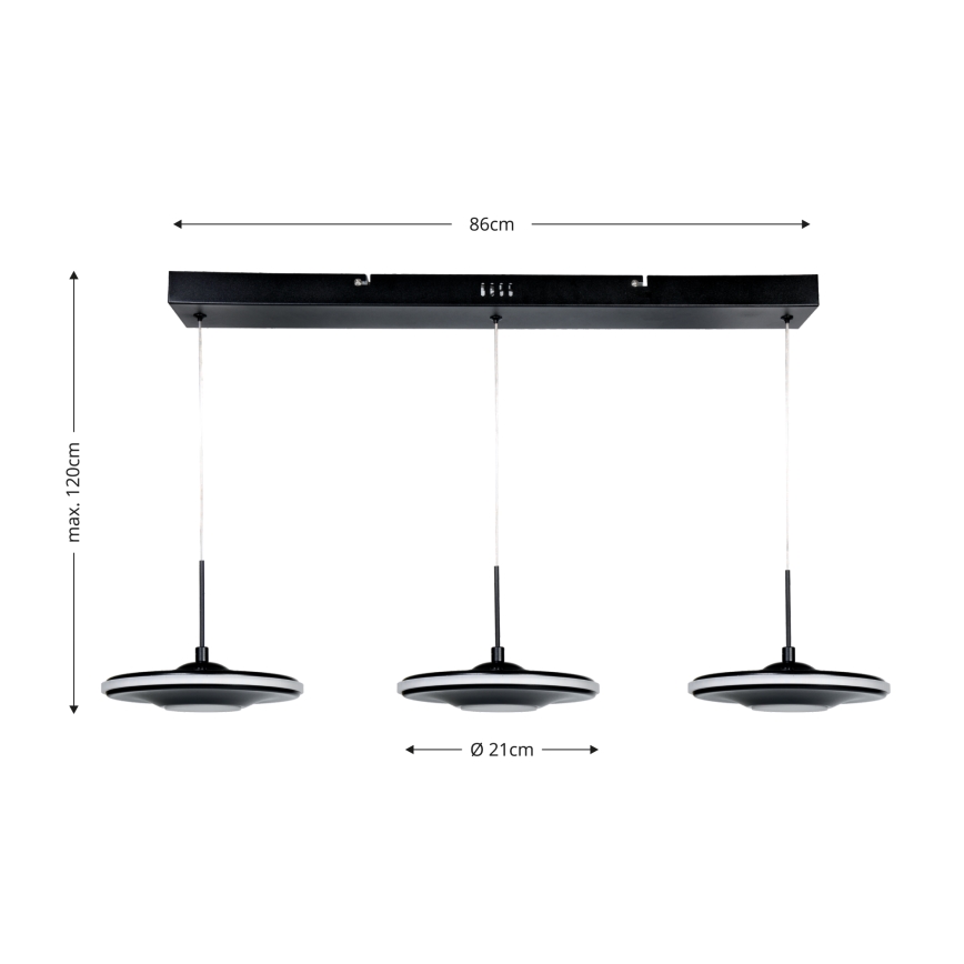 Brilagi - Lustre LED suspenso por cabo VERANO 3xLED/15W/230V