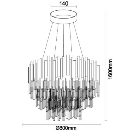 Brilagi - Lustre suspenso em cabo PLAZA 11xE14/40W/230V