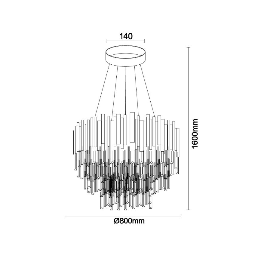 Brilagi - Lustre suspenso em cabo PLAZA 11xE14/40W/230V