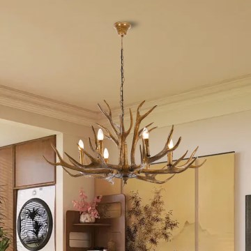 Brilagi - Lustre suspenso por corrente DEER 6xE14/10W/230V Ø 102 cm