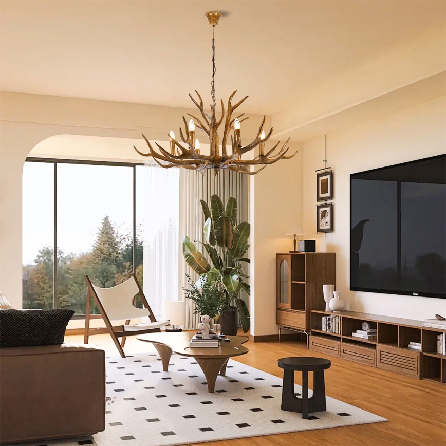 Brilagi - Lustre suspenso por corrente DEER 6xE14/10W/230V Ø 102 cm