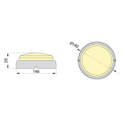 Brilagi - Luz industrial de teto LED SIMA LED/12W/230V IP65 branco
