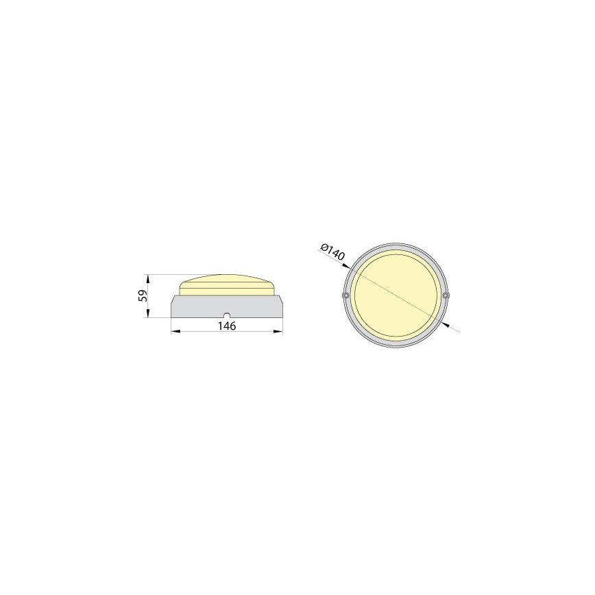 Brilagi - Luz industrial de teto LED SIMA LED/12W/230V IP65 branco