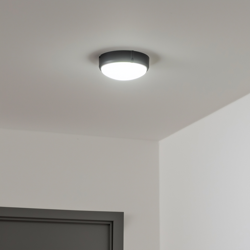 Brilagi - Luz industrial de teto LED SIMA LED/12W/230V IP65 preto antigo