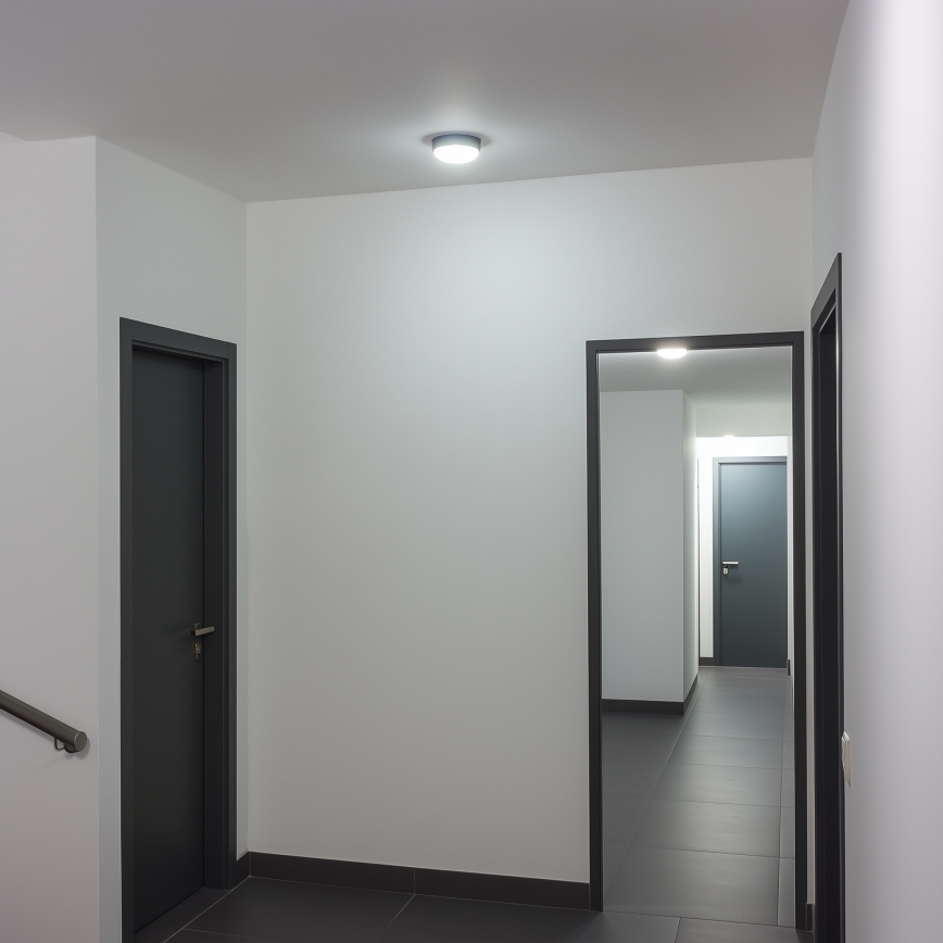 Brilagi - Luz industrial de teto LED SIMA LED/12W/230V IP65 preto antigo