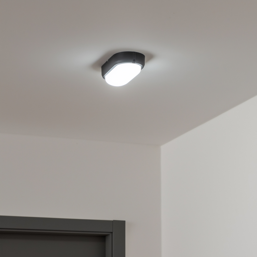 Brilagi - Luz industrial de teto LED SIMA LED/12W/230V IP65 preto antigo