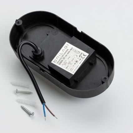 Brilagi - Luz industrial de teto LED SIMA LED/12W/230V IP65 preto antigo