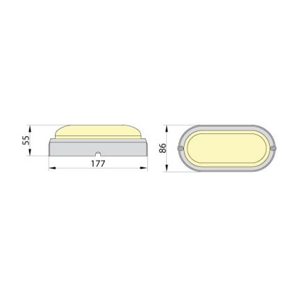 Brilagi - Luz industrial de teto LED SIMA LED/12W/230V IP65 preto antigo