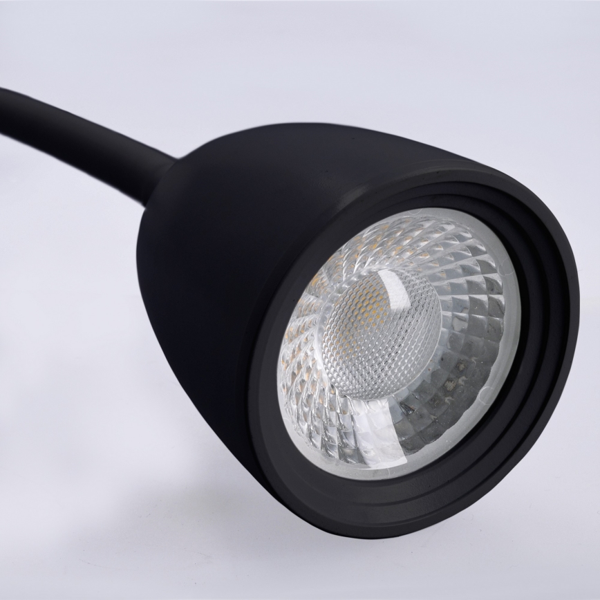 Brilagi - Pequeno candeeiro de parede LED com regulação LED/4W/230V preto