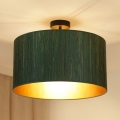 Brilagi - Plafon Boston Roller 1xE27/15W/230V diâmetro 45 cm palha verde/dourado