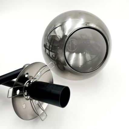 Brilagi - Plafon de sobrepor MALIVA 3xE14/15W/230V cromo fosco/vidro fumê