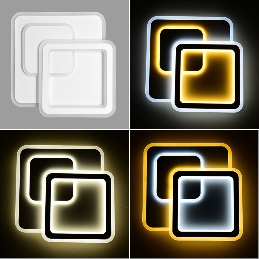 Brilagi - Luminária de teto LED dimmerizável MODERN LED/80W/230V 2700-6500K 52,5x52,5 cm + controlo remoto